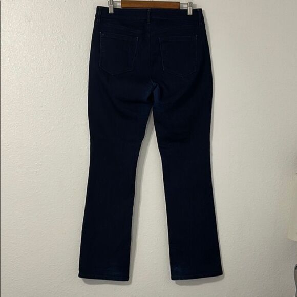 Loft Curvy Sexy Bootcut Denim Jeans Womens 10 Stretchy Casual Dark Wash Mid Rise - Picture 3 of 9